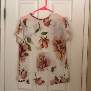 White floral top